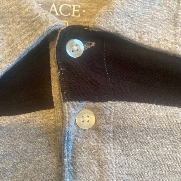The Children's Place Shirt Pullover Size Small  5 6 Blue Grey Collared Striped - Picture 5 of 5